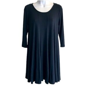 🔴 4/$15 Final Touch Neutral Natural Women’s est XS/S blue 3/4 sleeve dress EUC